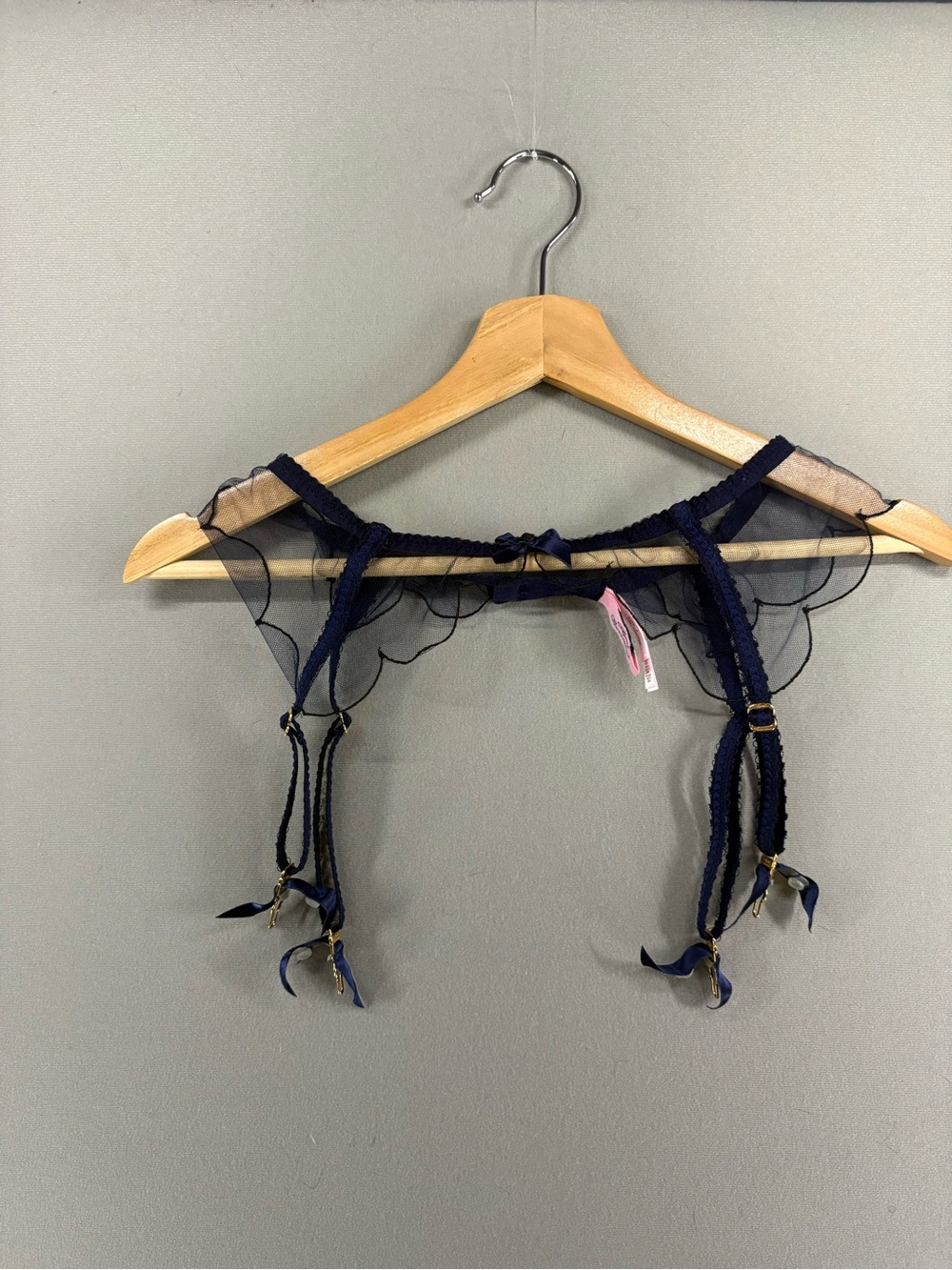 Agent Provocateur Women's Garter Belt Size 4 Blue Knickers Forever